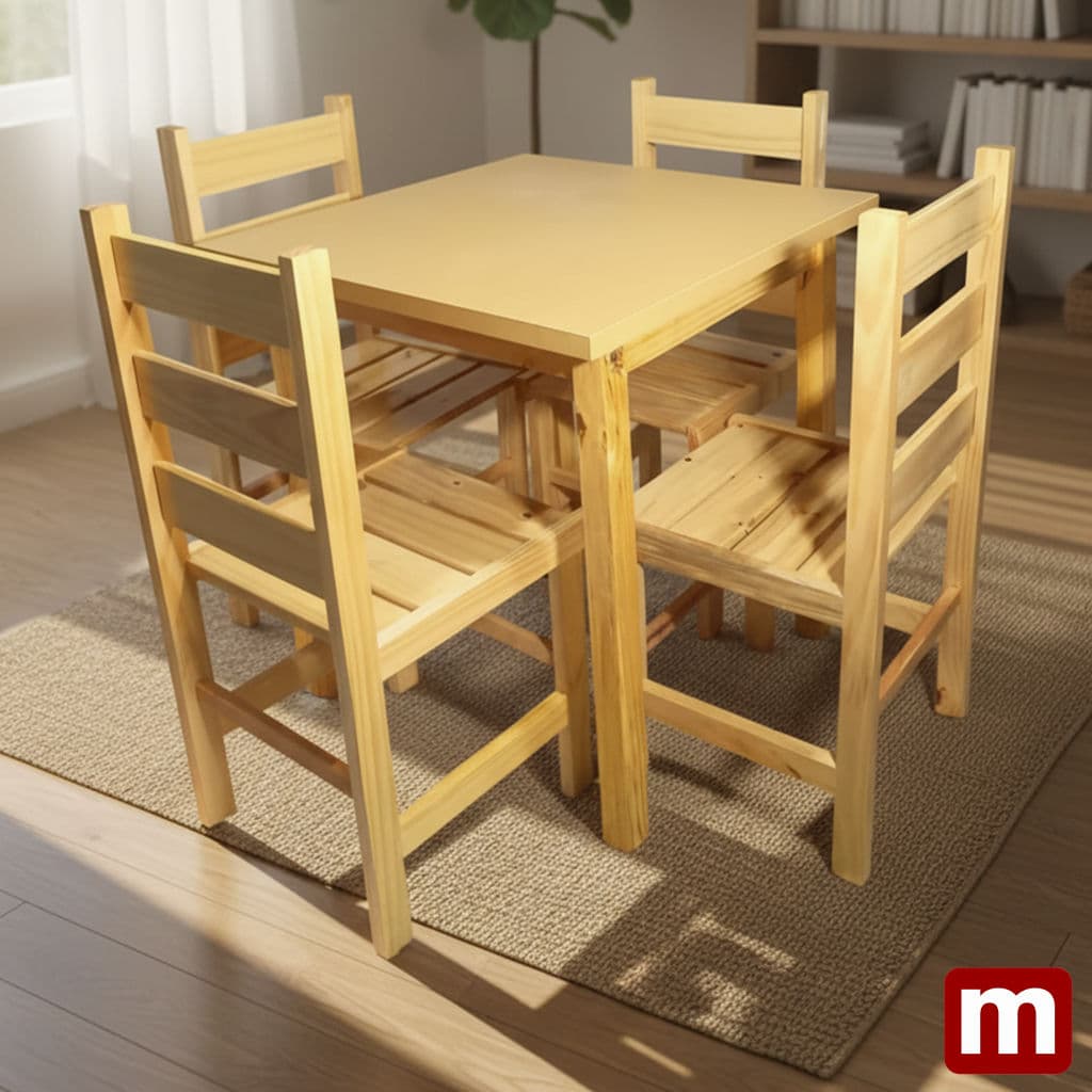 Mesa 75x75 cerejeira miniatura 5