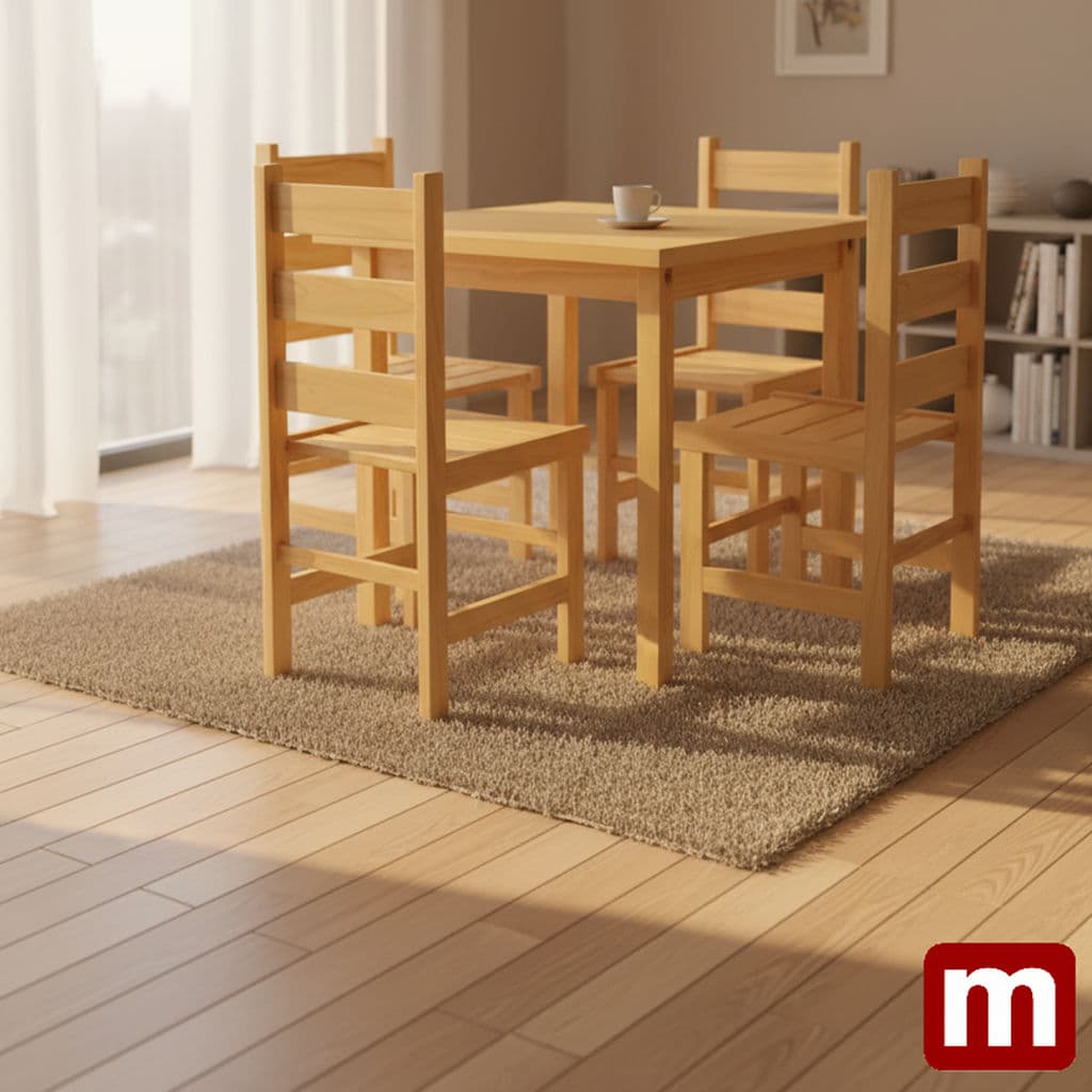 Mesa 75x75 cerejeira miniatura 4