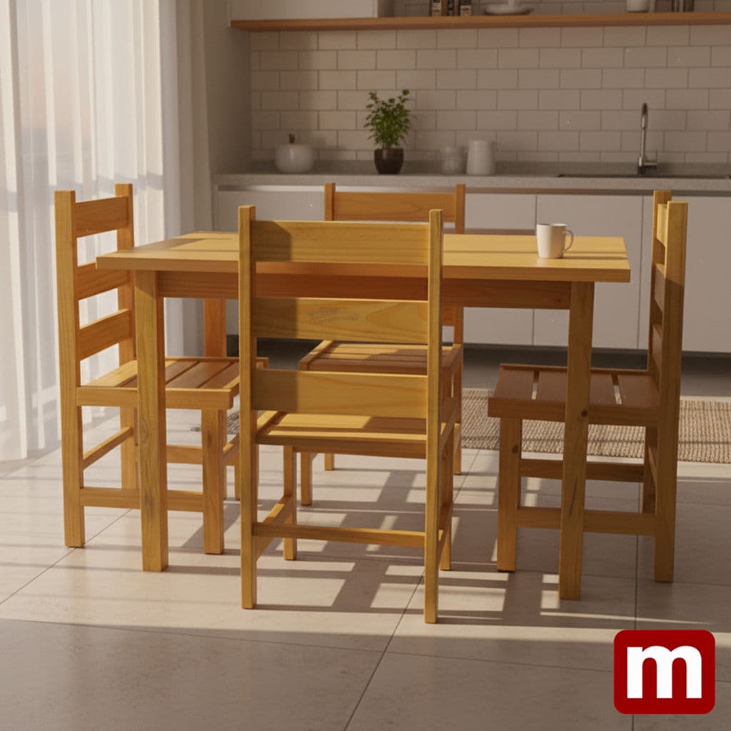 Móveis Mix Tarabai — mesa com cadeiras