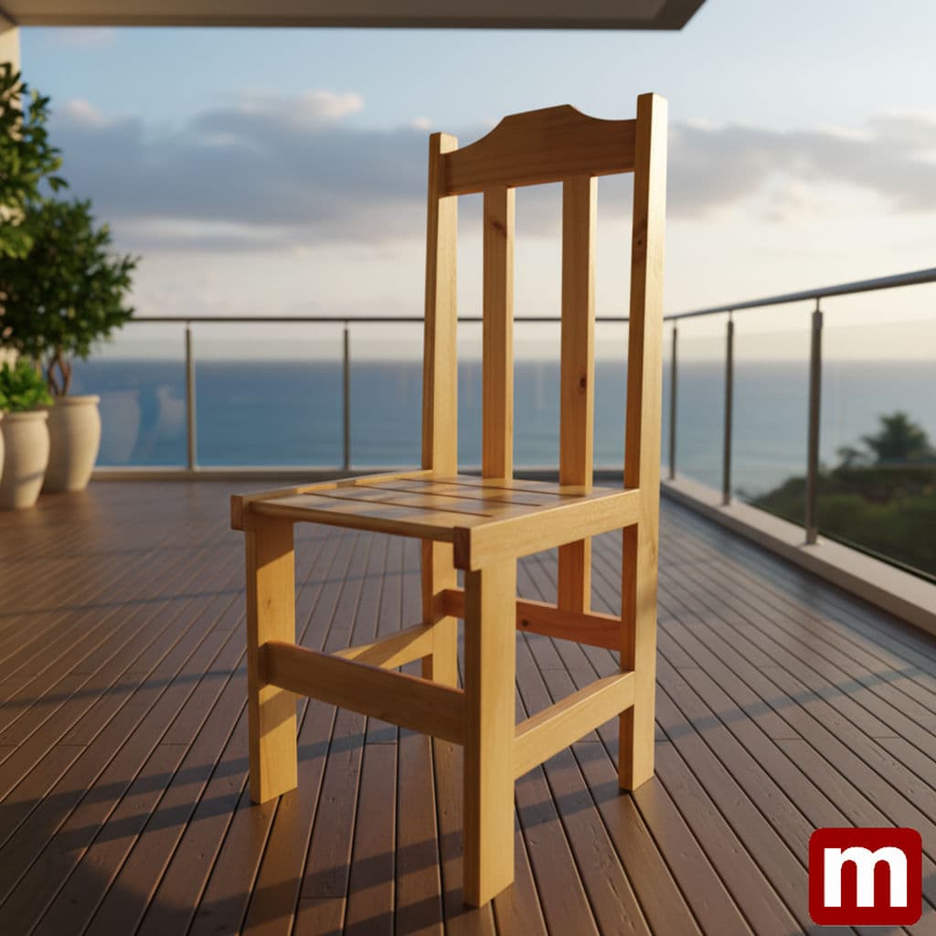 Cadeira Premium Pinus Cerejeira – Pés Largos miniatura 2
